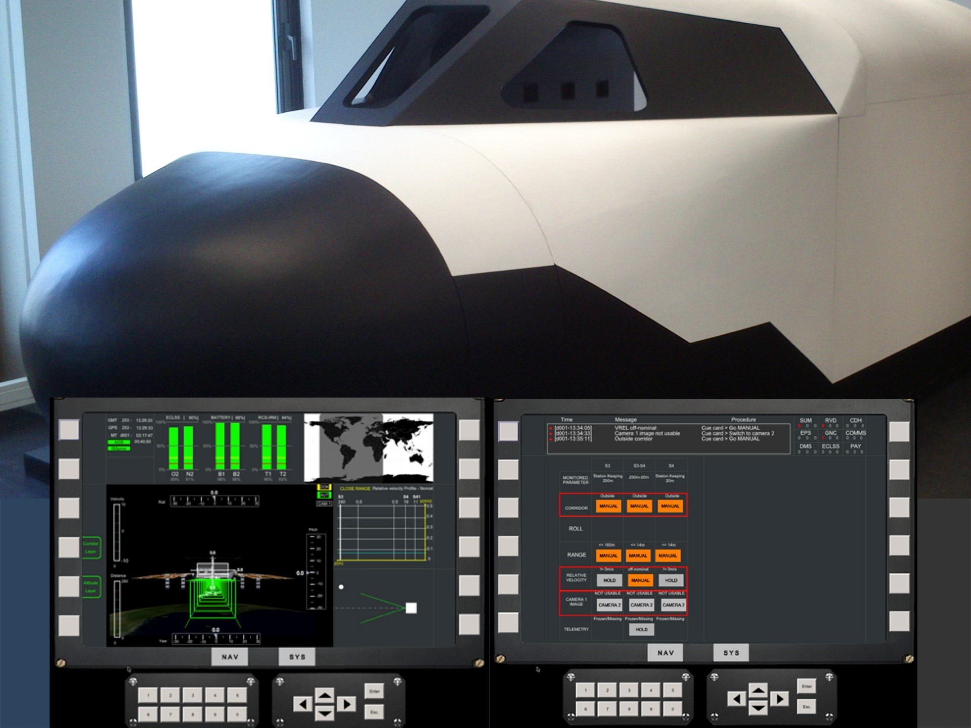 Prototype Dream Chaser shuttle cockpit
